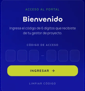 Pantalla de acceso al Portal Cliente