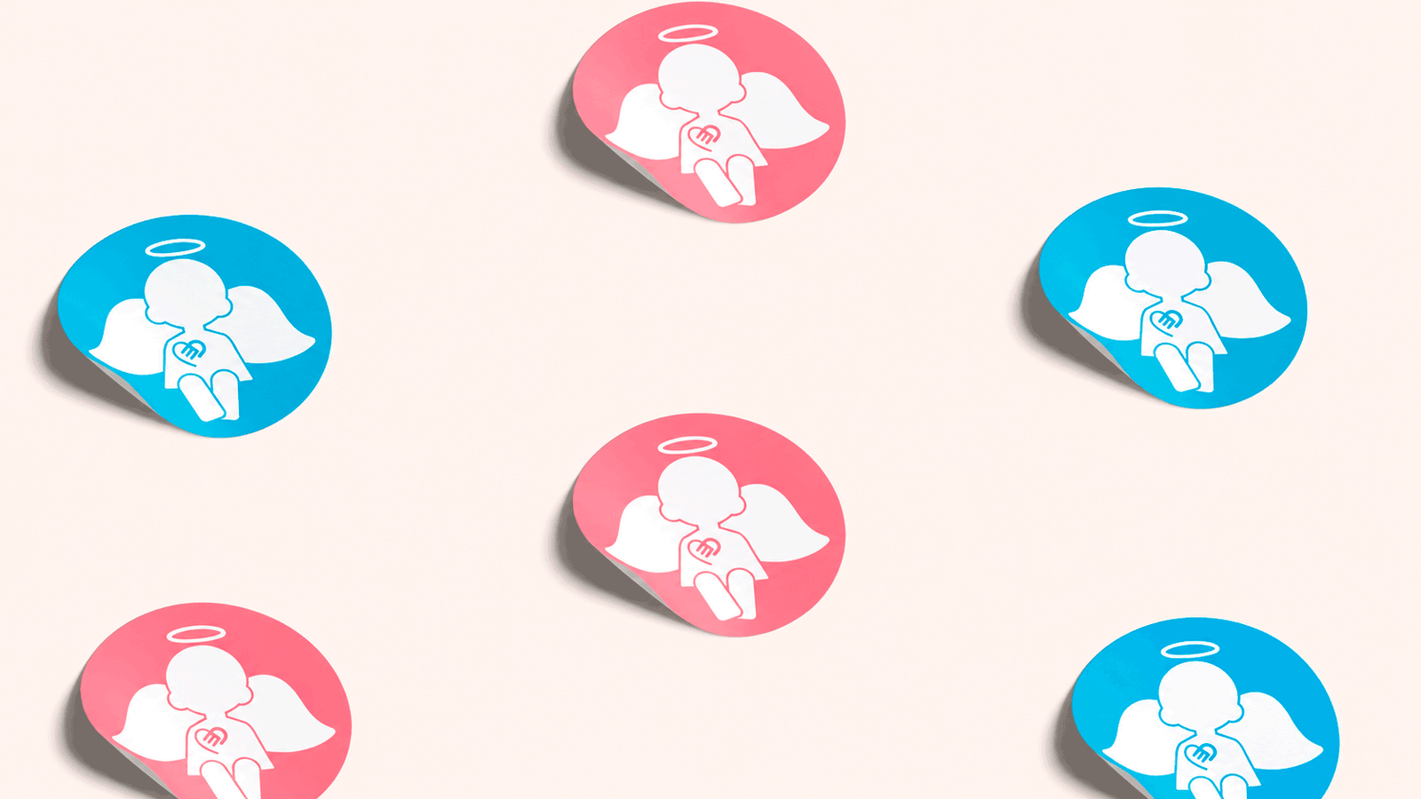 Stickers del ícono de bebé en los colores de marca